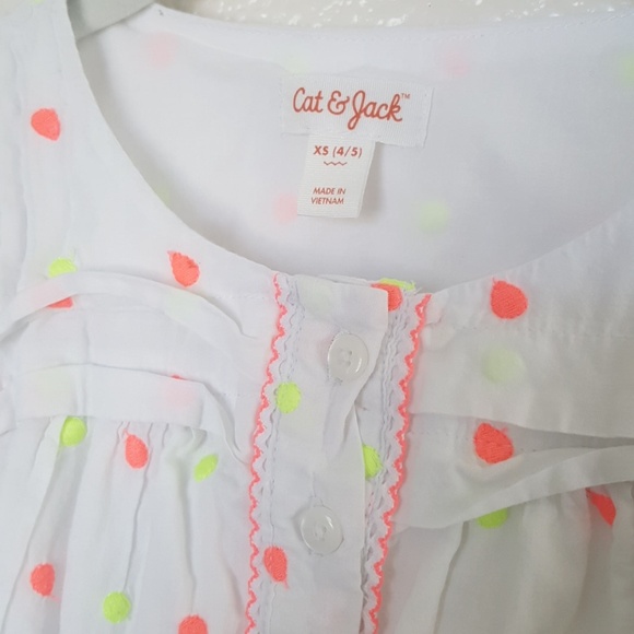 Cat & Jack Neon Polka-Dot dress - Picture 3 of 5
